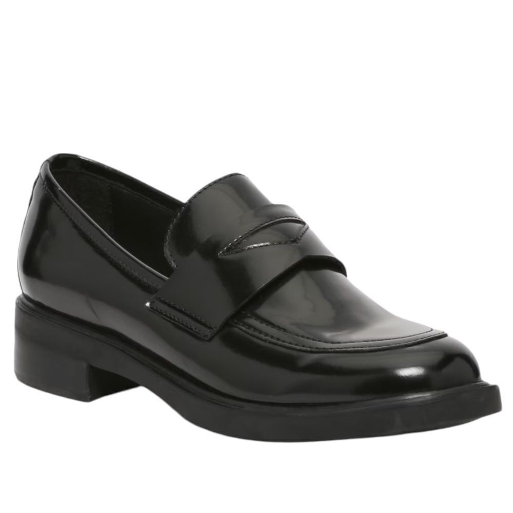 STEVE MADDEN Lorenn Loafer Black Moc Toe Slip-On Preppy Size 10 NEW